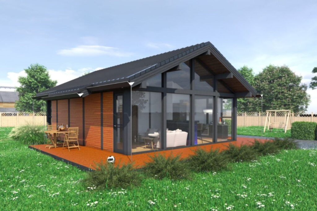 Casa de diseño moderno Casa con espacio exterior amplio