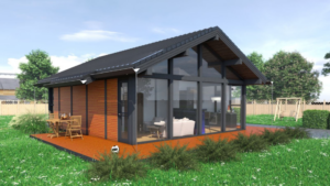 Casa de diseño moderno Casa con espacio exterior amplio